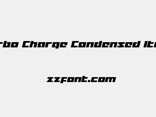 Turbo Charge Condensed Italic