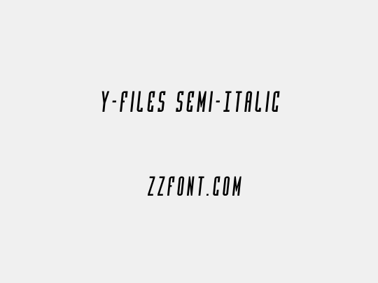 Y-Files Semi-Italic