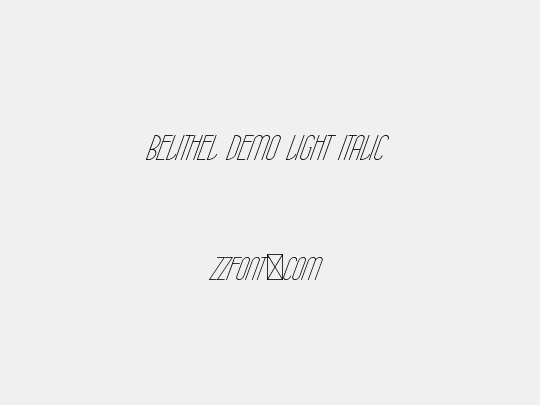 Belithel Demo Light Italic
