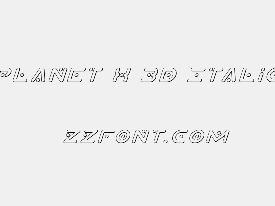 Planet X 3D Italic
