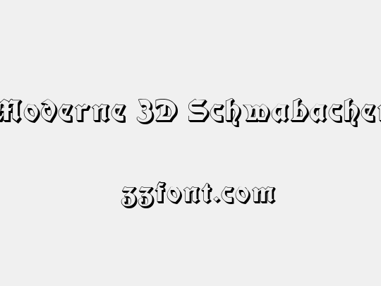Moderne 3D Schwabacher