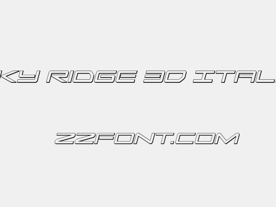 Sky Ridge 3D Italic