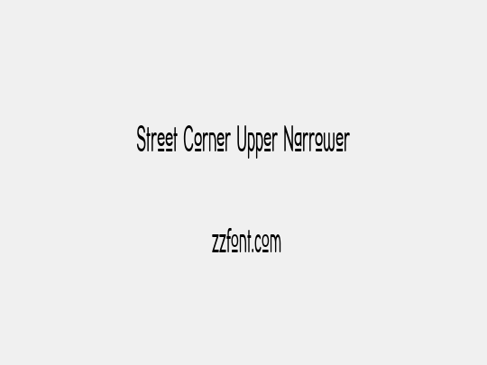 Street Corner Upper Narrower