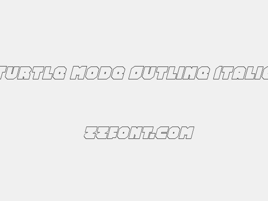 Turtle Mode Outline Italic