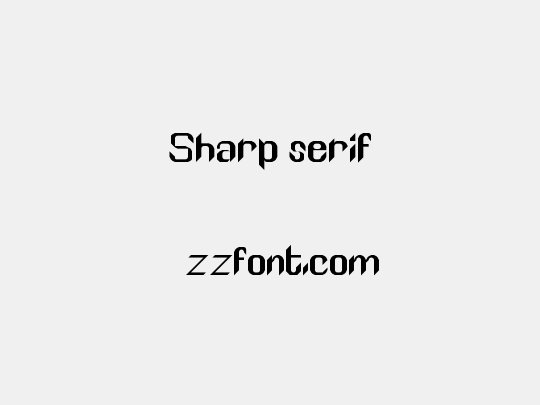 Sharp serif