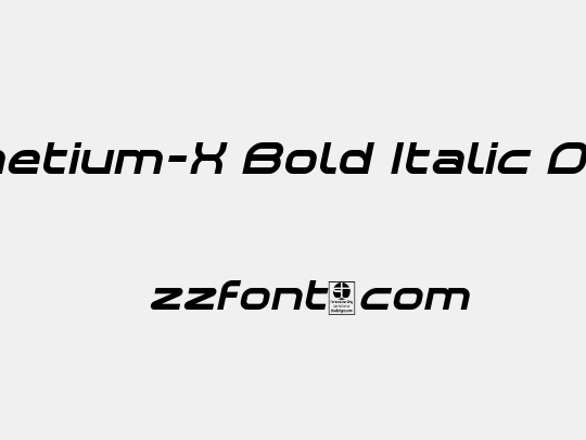 Planetium-X Bold Italic Demo