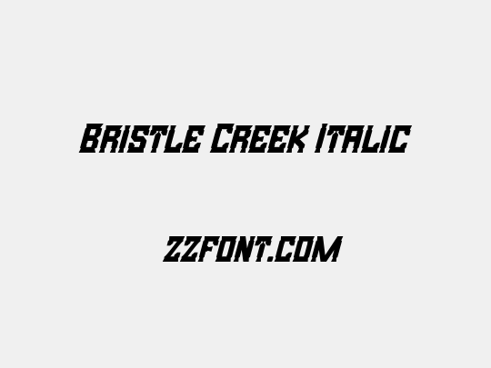 Bristle Creek Italic
