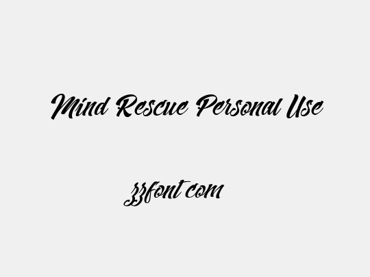 Mind Rescue Personal Use
