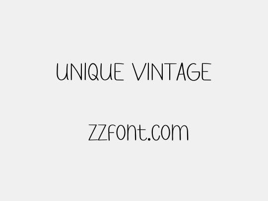 UNIQUE  VINTAGE