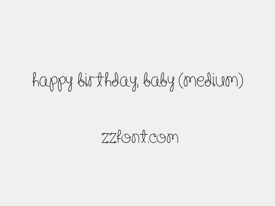 Happy Birthday, Baby (Medium)