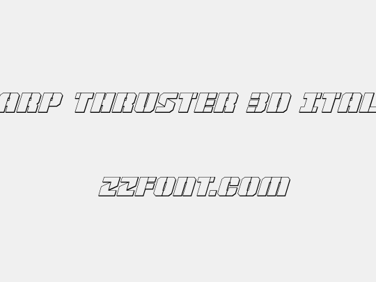 Warp Thruster 3D Italic