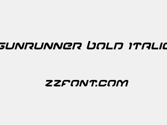 Gunrunner Bold Italic