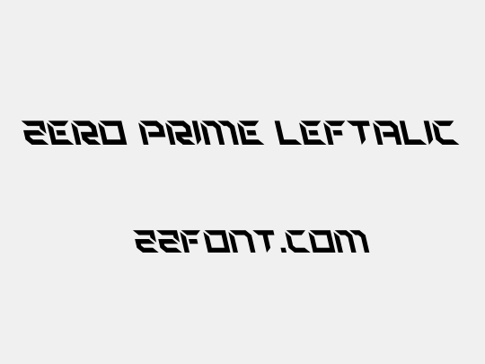 Zero Prime Leftalic