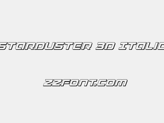 Starduster 3D Italic