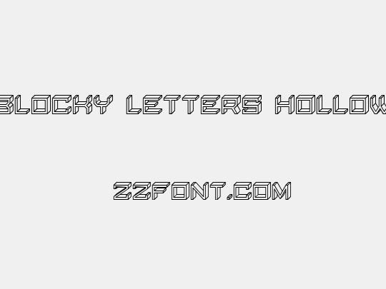 Blocky Letters Hollow