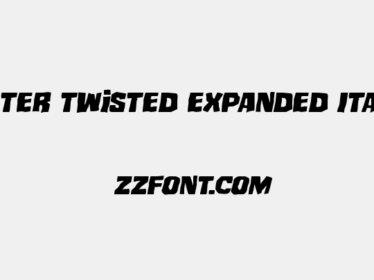 Mister Twisted Expanded Italic