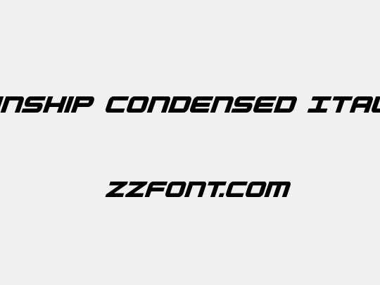 Gunship Condensed Italic