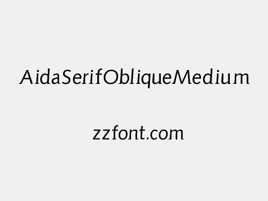 AidaSerifObliqueMedium