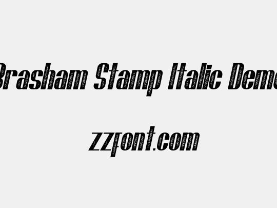 Brasham Stamp Italic Demo