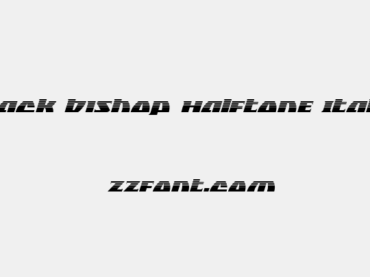 Black Bishop Halftone Italic