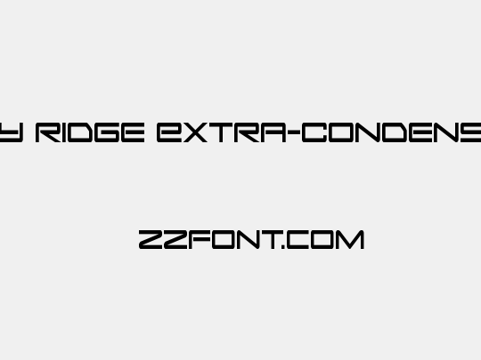 Sky Ridge Extra-Condensed