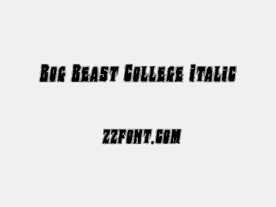 Bog Beast College Italic