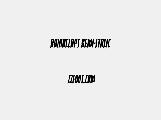 Rhinoclops Semi-Italic