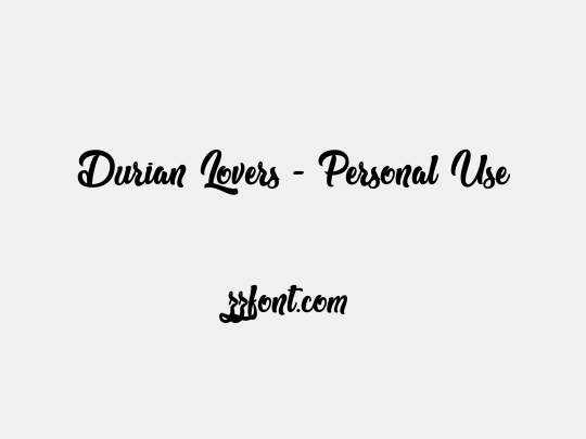Durian Lovers - Personal Use