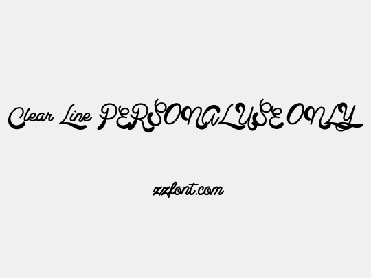 Clear Line PERSONAL USE ONLY