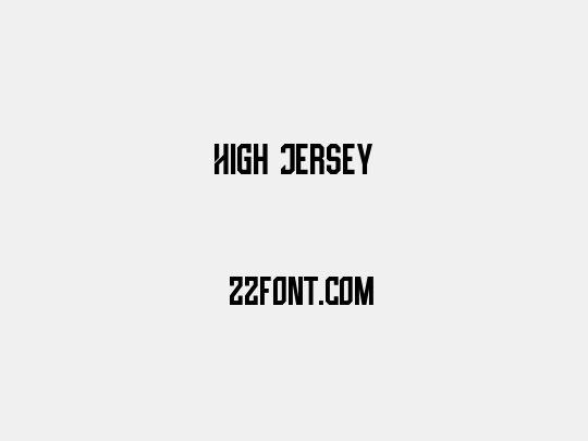 High Jersey