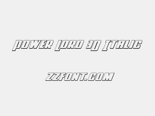 Power Lord 3D Italic