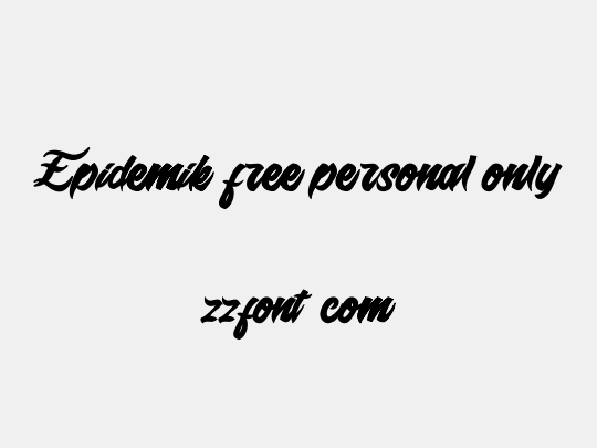 Epidemik free personal only