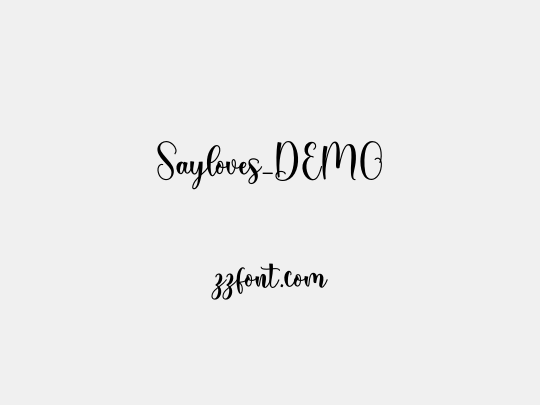 Sayloves_DEMO
