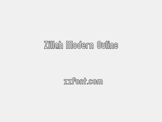 Zillah Modern Ouline