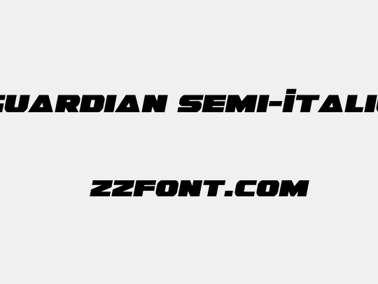 Guardian Semi-Italic