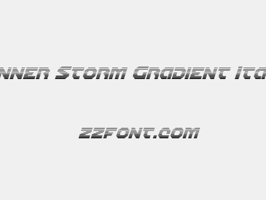 Gunner Storm Gradient Italic