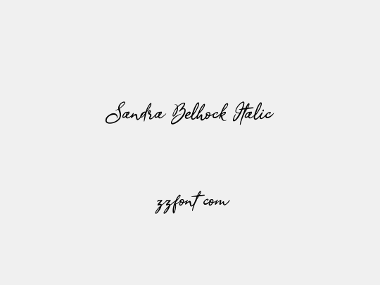 Sandra Belhock Italic
