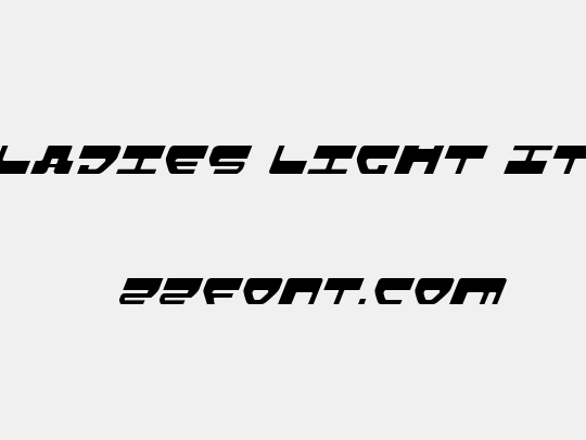 Loveladies Light Italic