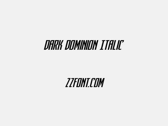 Dark Dominion Italic