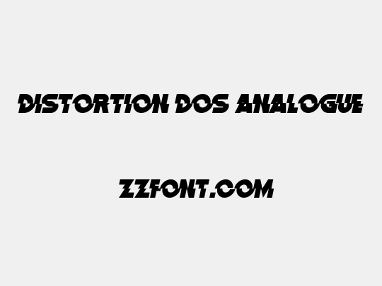 Distortion Dos Analogue