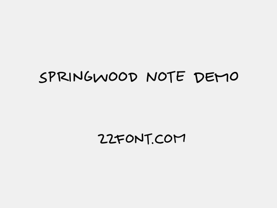 Springwood Note DEMO