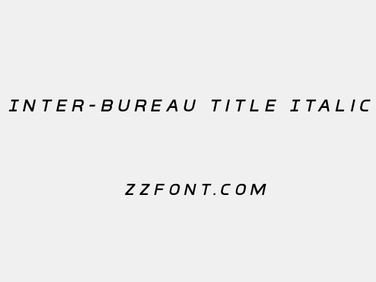 Inter-Bureau Title Italic