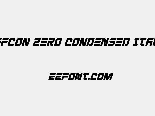 Defcon Zero Condensed Italic