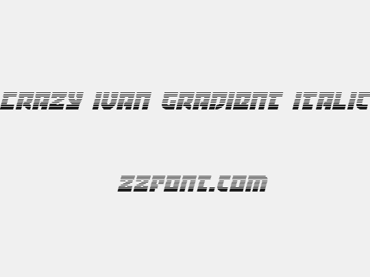 Crazy Ivan Gradient Italic
