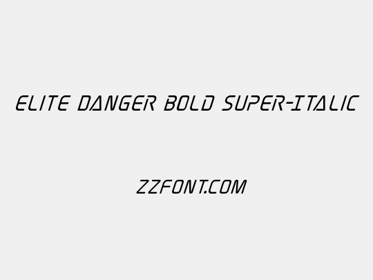 Elite Danger Bold Super-Italic