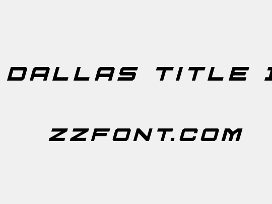 U.S.S. Dallas Title Italic