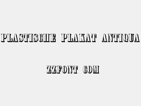 Plastische Plakat-Antiqua