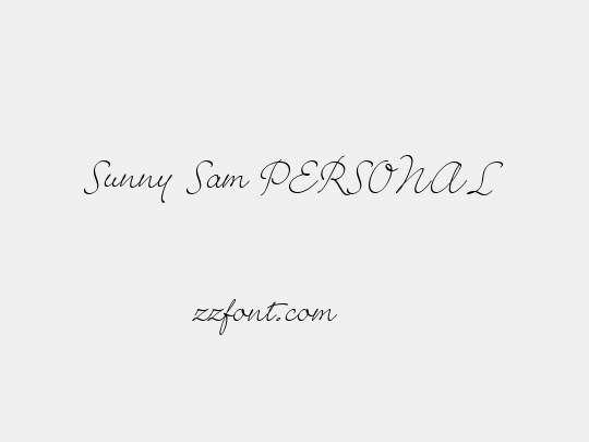 Sunny Sam PERSONAL
