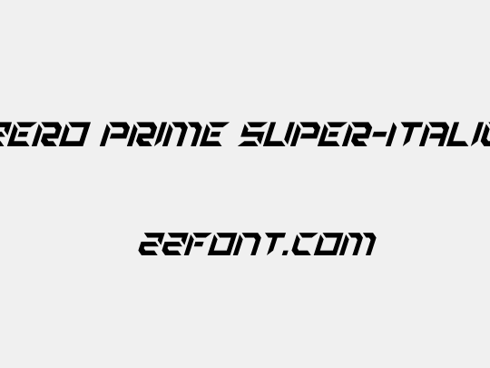 Zero Prime Super-Italic
