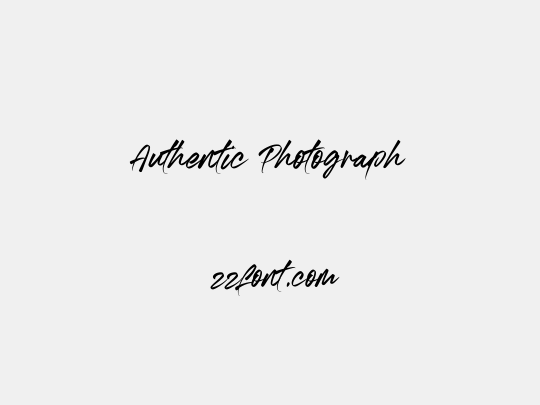 Authentic Photograph